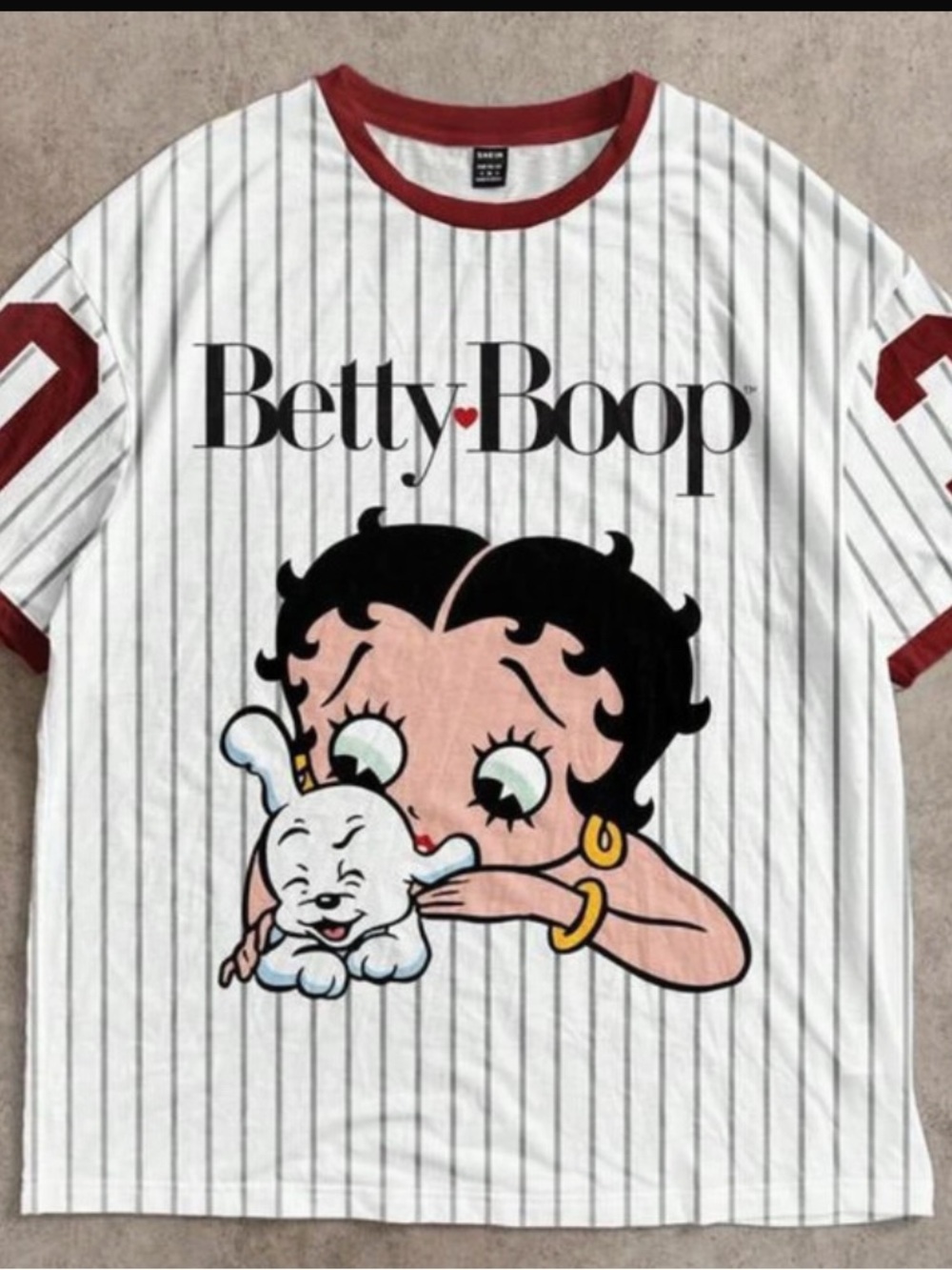 Betty Boop Girls' White & Red Graphic Tee